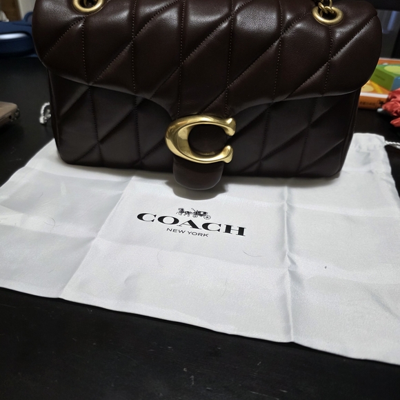 Coach Handbags - Coach Brown Quilted Leather Shoulder Bag (Tabby 26)